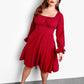 Night To Remember Skater Knee-Length Dress - Burgundy