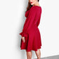 Night To Remember Skater Knee-Length Dress - Burgundy