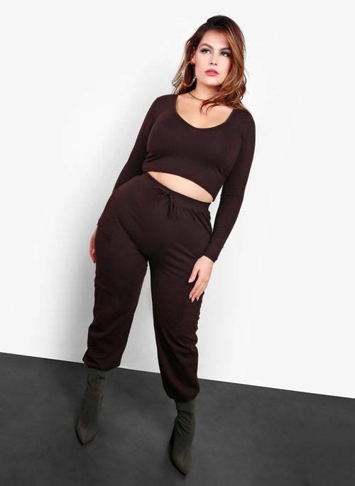 No Mercy Jogger Set - Brown