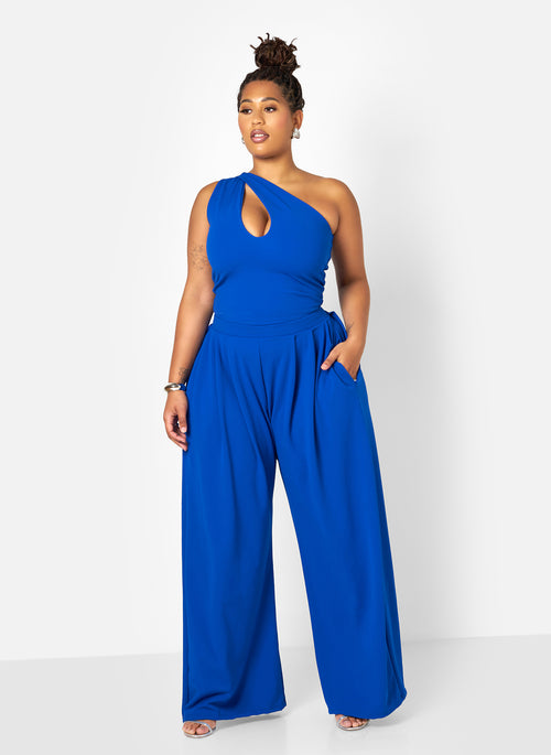 Nora Wide Pleated Wide Leg Pants w. Pockets