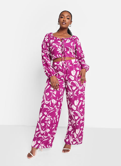 Nylah Floral Wide Leg Pant