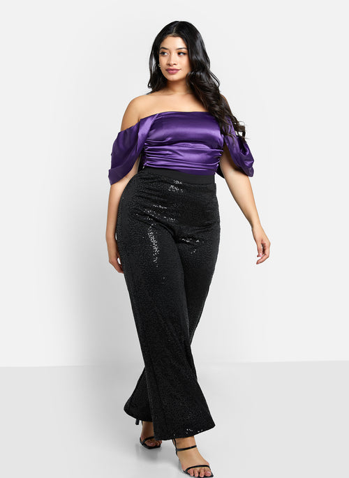 Nyx Sequin Wide Leg Pants