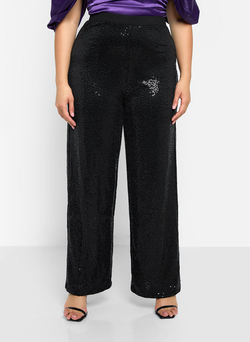 Nyx Sequin Wide Leg Pants