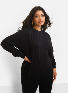 On Read Sweatshirt & Leggings Set - Black