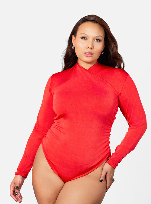 Paige Cross Over Neckline Bodysuit