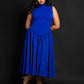 Pisces Crepe High Neck Midi Skater Dress