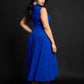 Pisces Crepe High Neck Midi Skater Dress