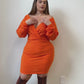 Eve Ribbed Drop Sleeve Mini Bodycon Dress