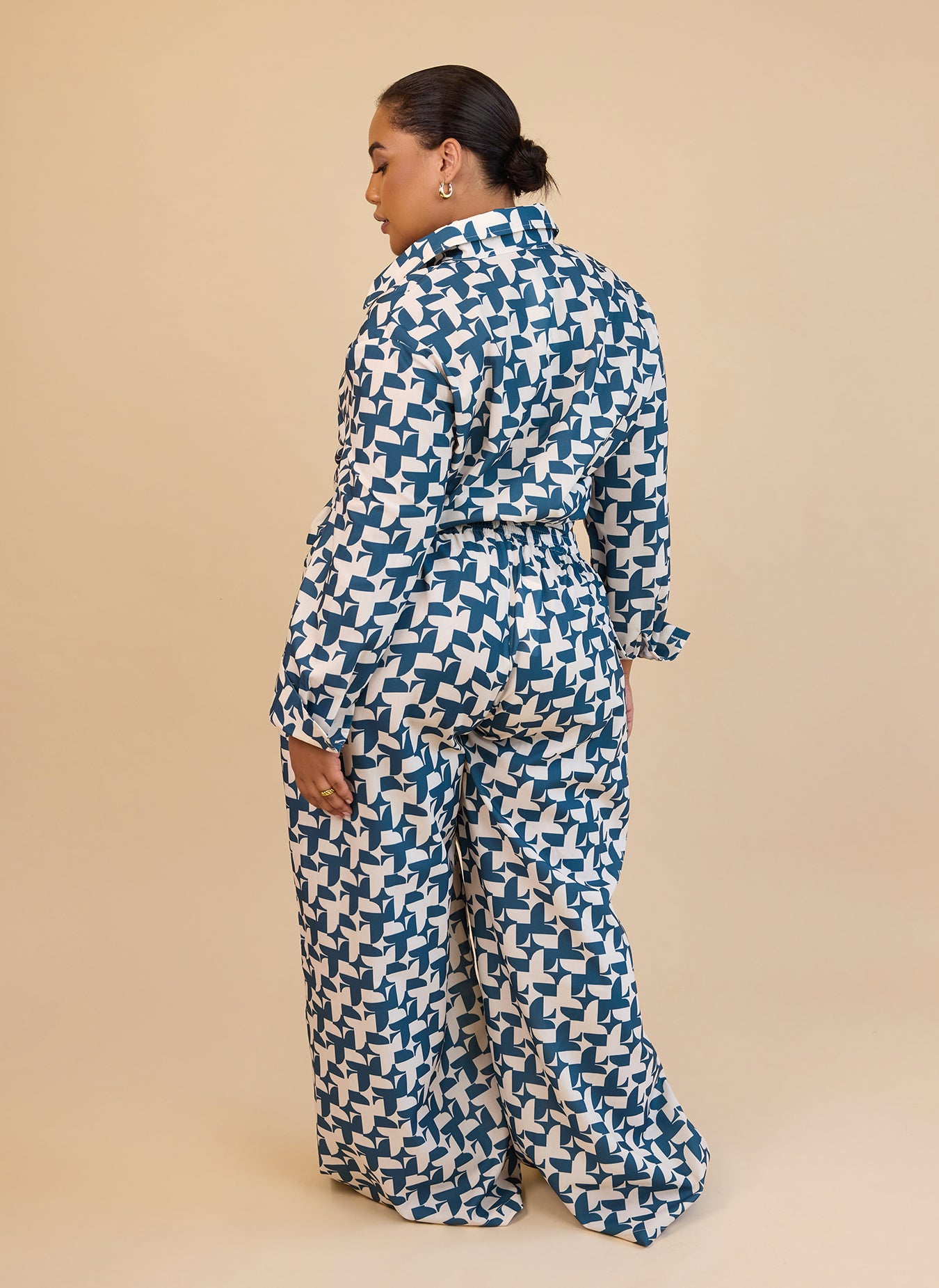 Quinta Abstract Print Wide Leg Pants W. Pockets – REBDOLLS
