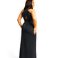 Dawn Textured Side Tie Maxi Skirt - Black