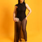 Sharon Mesh Bodycon Maxi Dress w. Bodysuit