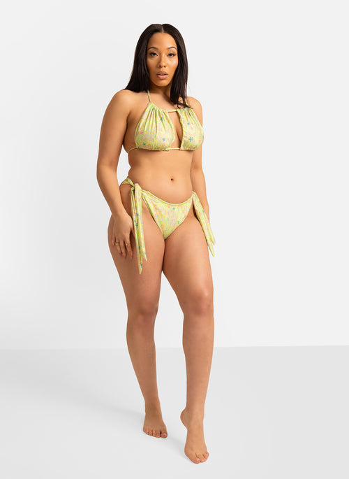 Daisy Floral String Bikini Bottom