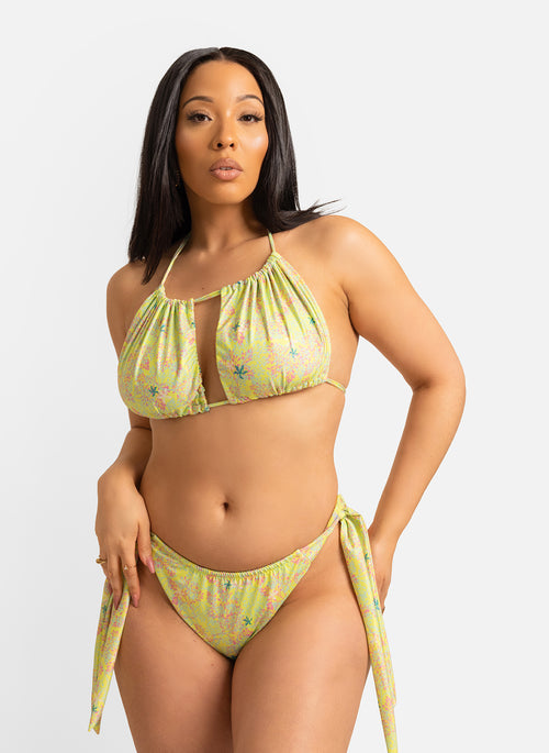 Daisy Floral String Bikini Bottom