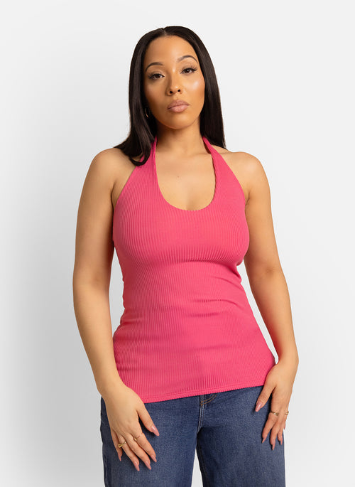 Essential Halter Ribbed Top