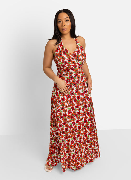 Marian Floral Wrap Maxi Dress
