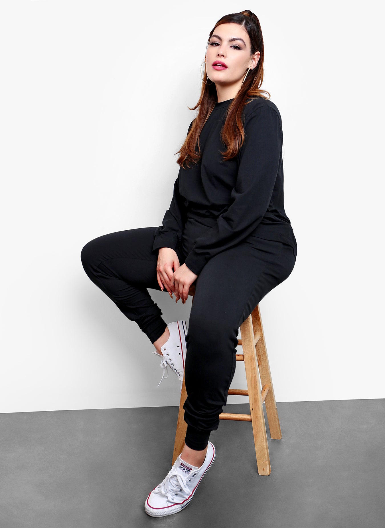 Relaxed Fit Joggers Set - Black