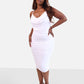 Sybil Cowl Neck Mesh Bodycon Dress