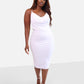 Sybil Cowl Neck Mesh Bodycon Dress