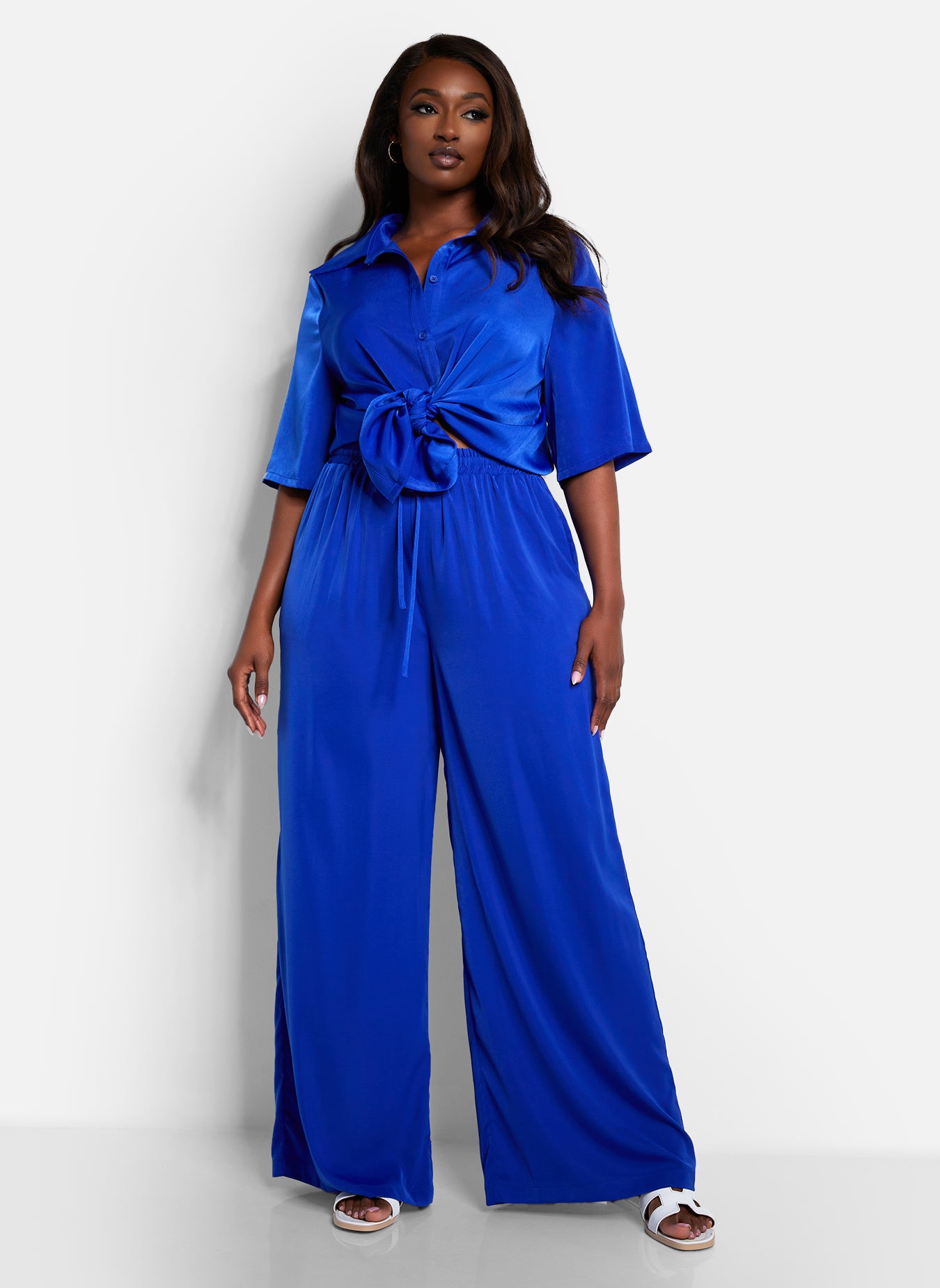 Enjoy The Show Drawstring Wide Leg Pants