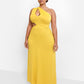 Say More Cut Out A Line Maxi Dress - Mustard