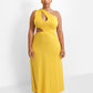 Say More Cut Out A Line Maxi Dress - Mustard