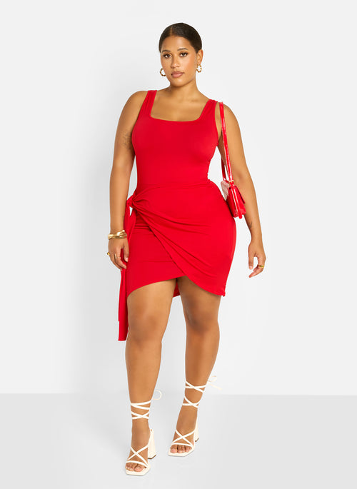 Kendra Draped Bodycon Mini Dress