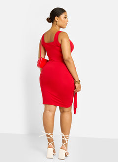 Kendra Draped Bodycon Mini Dress