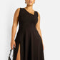 Juliette Assymetrical Skater Midi Dress