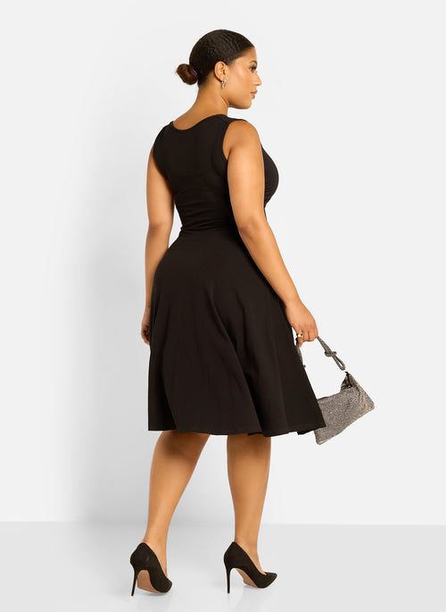 Juliette Assymetrical Skater Midi Dress