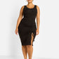 Cici Ruched Bodycon Midi Dress