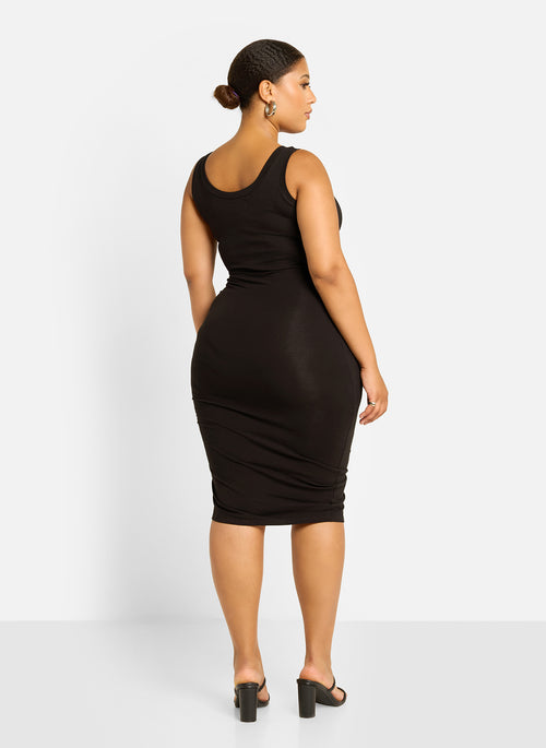 Cici Ruched Bodycon Midi Dress