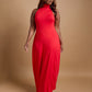 Kimmy Turtleneck Bodycon Maxi Dress - Red