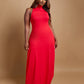 Kimmy Turtleneck Bodycon Maxi Dress - Red