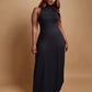 Kimmy Turtleneck Bodycon Maxi Dress - Black