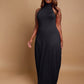 Kimmy Turtleneck Bodycon Maxi Dress - Black