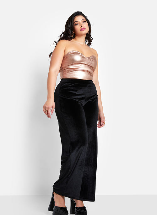 Rhiannon Velvet Wide Leg Pants