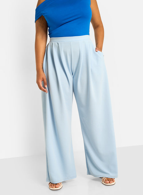 Rydell Wide Leg Pants - Baby Blue