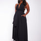 Selene Multiway Maxi Skater Dress W. Pockets - Black