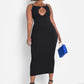 Should I Ask Keyhole Strappy Bodycon Maxi Dress