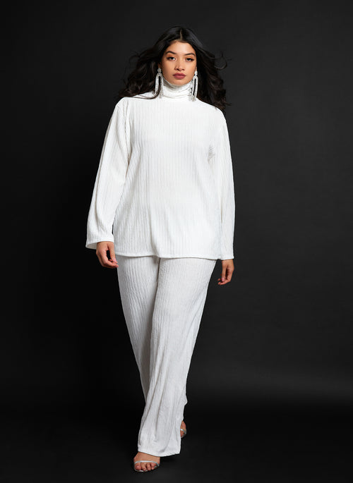 Sima Textured Wide Leg Pants