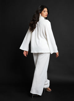 Sima Textured Flare Sleeve Blouse