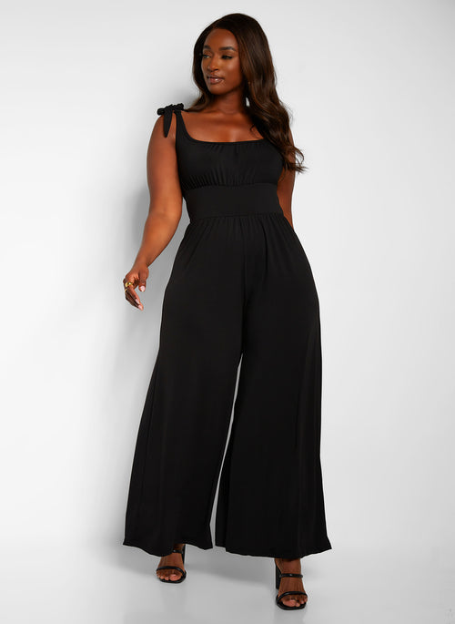 Sonia Tie Strap Wide Leg Jumpsuit