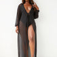 Sophia Long Sleeve Sheer Swim Cover-Up