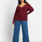 Sunday Ribbed Off Shoulder Full Length Top - Wine