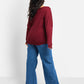 Sunday Ribbed Off Shoulder Full Length Top - Wine