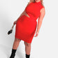 Turn Back Around Cut Out Turtleneck Bodycon Mini Dress