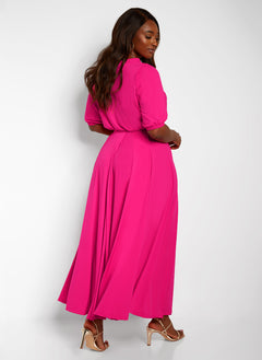 Twyla Pleated Maxi Skater Skirt