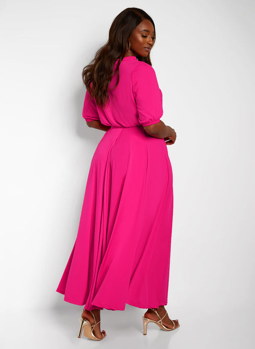 Twyla Pleated Maxi Skater Skirt