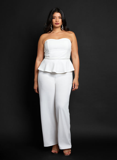 Venus Crepe Peplum Blouse