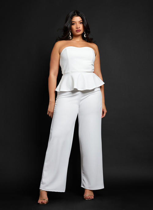 Venus Crepe Peplum Blouse